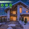 4Packs Solar Christmas Tree Lights Xmas Garden Decorations Tree Stake Lamp with Constant and Flashing Mode - Tree Light