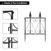 Garden fence; rust-proof metal wire fence; outdoor landscape decoration edge; black folding iron wire fence; flower bed animal dog fence - as Pic