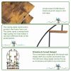 Artisasset 2pcs 6th Floor Half Moon Ironwood Suitable For Garden Balcony Patio Lawn Home Decoration Plant Stand Flower Pot Stand Iron Flower Stand Bla