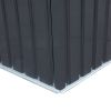 6.3' x 9.1' Outdoor Backyard Garden Metal Storage Shed for Utility Tool Storage - Dark Gray
