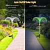 4Pcs Solar Powered Jellyfish Lights IP44 Waterproof Decorative Outdoor Lamps 7 Color Changing Night Light - 4Pcs/Set