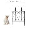 Garden fence; rust-proof metal wire fence; outdoor landscape decoration edge; black folding iron wire fence; flower bed animal dog fence - as Pic