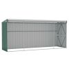 Wall-mounted Garden Shed Green 46.5"x150.4"x70.1" Galvanized Steel - Green