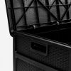 120 Gallon Plastic Deck Box - Outdoor Waterproof Storage Box for Patio Mats; Gardening Tools and Pool Toys - black - Polypropylene