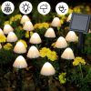 LED Solar Lights Outdoor Garden Waterproof Mushroom String Lawn Lamps Cute Fairy Light Landscape Lamp Path Yard Lawn Patio Decor - Warm white - 6.5M 3