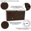 120 Gallon Plastic Deck Box - Outdoor Waterproof Storage Box for Patio Mats; Gardening Tools and Pool Toys - brown - Polypropylene
