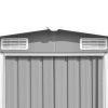 Garden Shed 101.2"x117.3"x70.1" Metal Gray - Grey