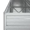 Garden Raised Bed 94.5"x15.7"x30.3" Galvanized Steel Silver - Silver