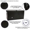 120 Gallon Plastic Deck Box - Outdoor Waterproof Storage Box for Patio Mats; Gardening Tools and Pool Toys - black - Polypropylene