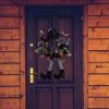 Halloween Decor Wreath Witch Legs Hanging Witch Wired Ribbon Wreath Door Decor - COLOR 1