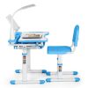 Kids Desk And Chair Set Children Table Storage Lamp - sky blue