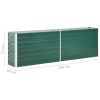 Garden Raised Bed Galvanized Steel 94.5"x15.7"x30.3" Green - Green