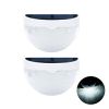 2pcs 6 LEDs Solar Light Courtyard Decoration Outdoor Lighting Garden Street Stair Fence Wall Lights Energy-saving Waterproof Solar Lamp - Warm Light 0