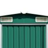 Garden Shed 101.2" x 228.3" x 71.3" Metal Green - Green