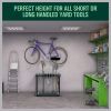 Portable Rolling Utility Storage Rack with Wheels for Garden Tools - Green
