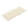Garden Chair Cushions 6 pcs Cream 47.2"x19.7"x2.8" - Cream
