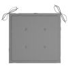 Garden Chair Cushions 4 pcs Gray 19.7"x19.7"x1.2" Fabric - Grey
