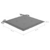 Garden Chair Cushions 2 pcs Gray 15.7"x15.7"x1.2" Fabric - Grey