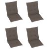 Garden Chair Cushions 4 pcs Taupe 39.4"x19.7"x1.2" - Brown