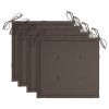 Garden Chair Cushions 4 pcs Taupe 15.7"x15.7"x1.2" - Taupe