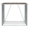 Garden Log Storage Shed Galvanized Steel 64.2"x32.7"x60.6" Brown - Brown