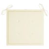 Garden Chair Cushions 6 pcs Cream 15.7"x15.7"x1.2" Fabric - Cream