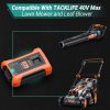 TACKLIFE 16-Inch 40V MAX(36V) Brushless Lawn Mower; 4.0AH Battery; 6 Mowing Heights - as Pic