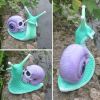 Halloween Skeleton Snail Skull Sculpture Garden Home Decoration Resin Crafts - blue
