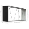 Garden Log Storage Shed Galvanized Steel 129.9"x33.1"x59.8" Anthracite - Anthracite
