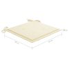 Garden Chair Cushions 6 pcs Cream 15.7"x15.7"x1.2" Fabric - Cream