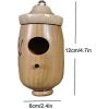 Fashion Outside Wooden Hummingbird House Hanging Swing Hummingbird for Wren Swallow Sparrow Houses Hummingbird - C