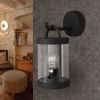 Inowel Lights Wall Light Outdoor Lantern E26 Bulb (Not Include) Wall Mount Hang Lamp Wall Sconce Lighting 32335 - Black