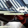 Solar Shed Lights Dimmable Timing Dusk To Dawn Sensor Hanging Lamp IP65 Waterproof Remote Control Pendant Light For Garden Patio  - Single Head - Whit