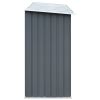 Garden Log Storage Shed Galvanized Steel 129.9"x33.1"x59.8" Gray - Grey