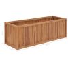 Garden Raised Bed 59.1"x19.7"x19.7" Solid Teak Wood - Brown