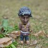 1pc Hip-Hop Singer Statue, Music Artist Sculpture Table Decoration, Gift For Hip-Hop Lovers, Garden Resin Decoration - Black Turban