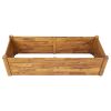 Garden Raised Bed 63"x23.6"x17.3" Solid Acacia Wood - Brown