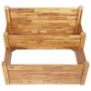 2-Tier Garden Planter 43.3"x29.5"x33.1" Solid Acacia Wood - Brown