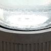 20"Tall Modern Ribbed Fountain Cement Cylindrical Water Feature with Light for garden & backyard - as Pic