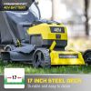 Cordless Electric Lawn Mower F4017 Yellow - as Pic