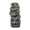 32.6inches Rock Water Fountain with Led Lights - 32.6inches