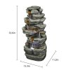 32.6inches Rock Water Fountain with Led Lights - 32.6inches