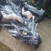 Outdoor Garden Big Squatting Dragon Sculpture Dragon Guardian Statue Garden Dragon Sculpture Statue Decoration Gothic Dragon - United States