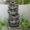 32.6inches Rock Water Fountain with Led Lights - 32.6inches