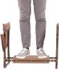 Folding Garden Kneeler Seat Foldable Bench Stool Soft Kneeling Pad w/ Tool Pouch;  Coffee Brown - KM3427-C-LM