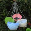Self-Watering Pot with Drainer Indoor Outdoor Hanging Planter - Blue