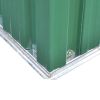 Green Pent Roof Metal Garden Shed Incl. Foundation 83 f3 - Green