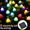 LED Solar Lights Outdoor Garden Waterproof Mushroom String Lawn Lamps Cute Fairy Light Landscape Lamp Path Yard Lawn Patio Decor - Multi color - 3.5M