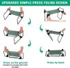 Bosonshop Multi-Functional Portable Garden Kneeler and Seat Foldable Protect Knee Garden Helper with Soft EVA Pad & Stable Handles Stools - Metal