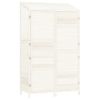 Garden Shed White 40.2"x20.5"x68.7" Solid Wood Fir - White